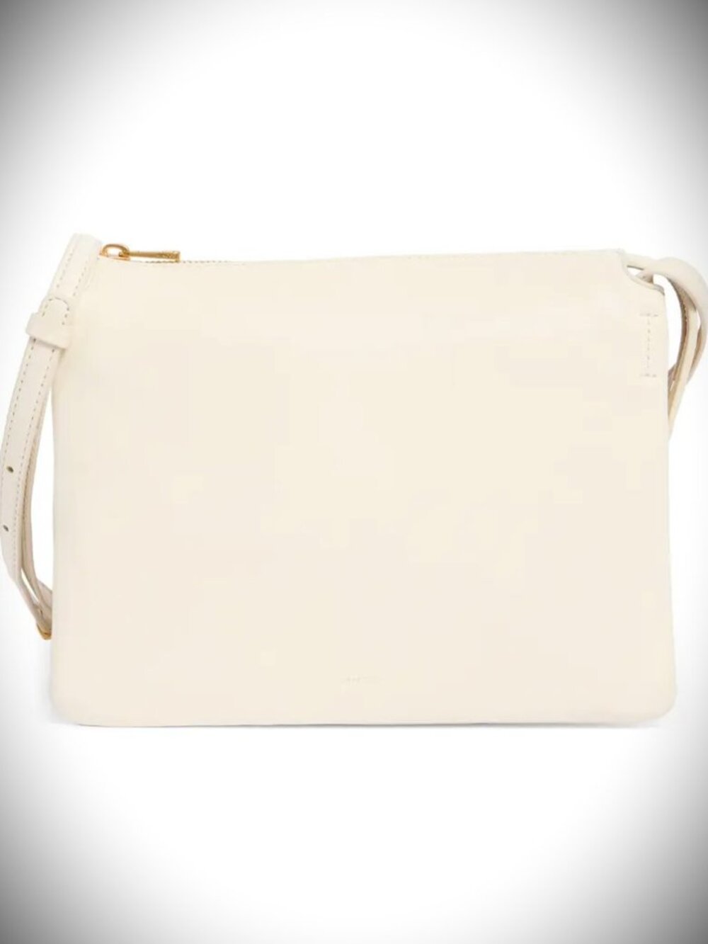 VINCE Sammi Triple Compartment Milk Color Leather Swing Crossbody Bag - Picture 2 of 10